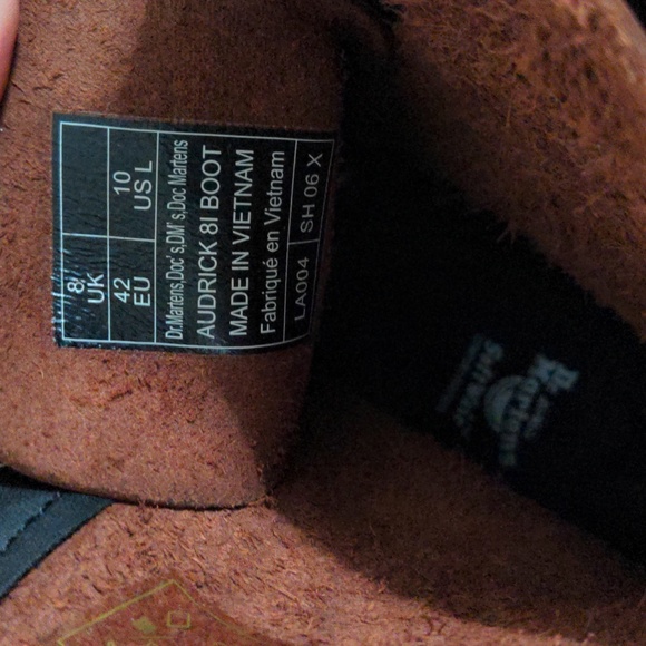 SOLD Dr Martens Audrick Boots on Charro Burgundy Leather sz 10 Women's - Picture 6 of 8